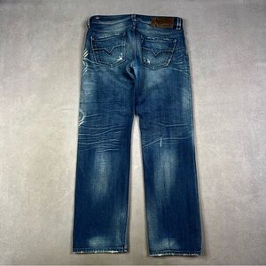 Diesel Distressed Blue Straight Jeans